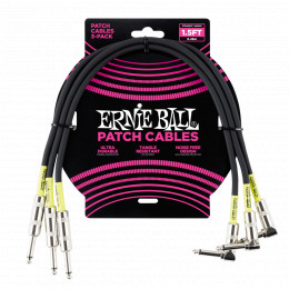 Ernie Ball 6076 Набор инструментальных кабелей, 46 см, 3 шт