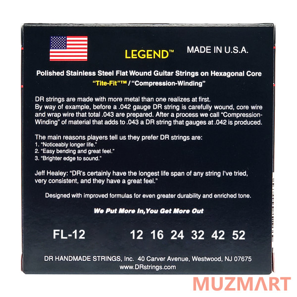 DR FL-12 LEGEND Струны для электрогитары
