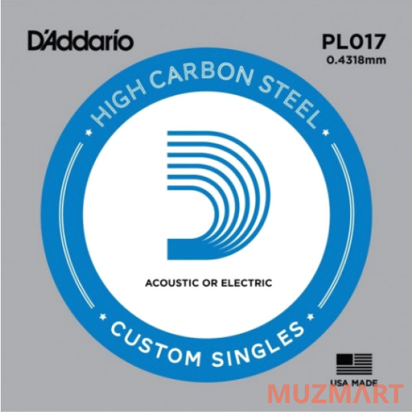 D'Addario KPL017 Одиночная струна для электрогитары