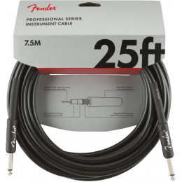 Fender 25' Instrument Cable Black Инструментальный кабель Jack-Jack, 7,62 м