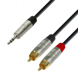Adam Hall K4 YWCC 0600 Аудиокабель 3,5 Jack stereo-2 x RCA(M)