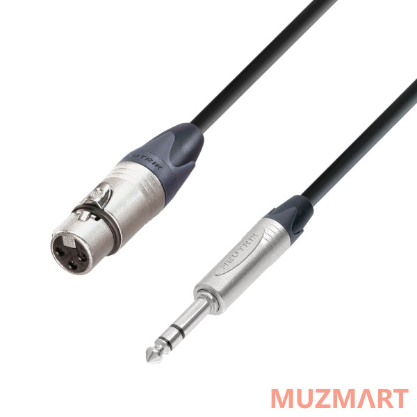 Adam Hall K5 BFV 0100 Микрофонный кабель XLR(F)-6,3 Jack stereo