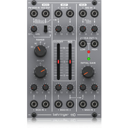 Behringer 110 VCO/VCF/VCA модуль синтезатора: VCO с 3 формами волны/VCF/VCA, формат Eurorack