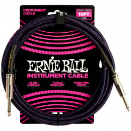 Ernie Ball 6393 Кабель инструментальный, оплетёный, 3,05 м
