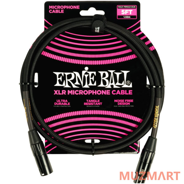 Ernie Ball 6390 Кабель микрофонный, оплетеный, XLR - XLR, 1,52 м