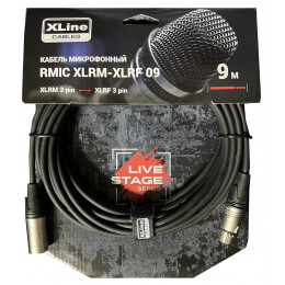 XLine Cables RMIC XLRM-XLRF 09 Кабель микрофонный 9 м