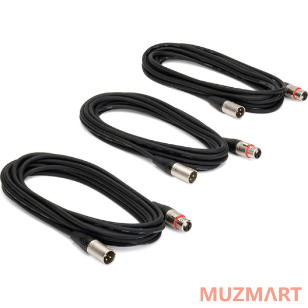 Samson MC18 Комплект из 3-х микрофонных кабелей XLR-XLR длина 6 м