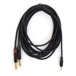 AuraSonics J35Y2J63-3-LONG Аудио Y-кабель jack 3.5 - 2 x jack 6.3