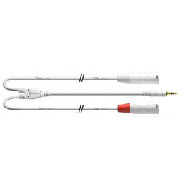 Cordial CFY 1.5 WMM-LONG-SNOW Кабель Y-адаптер джек стерео 3,5 мм - 2xXLR male, 1,5 м