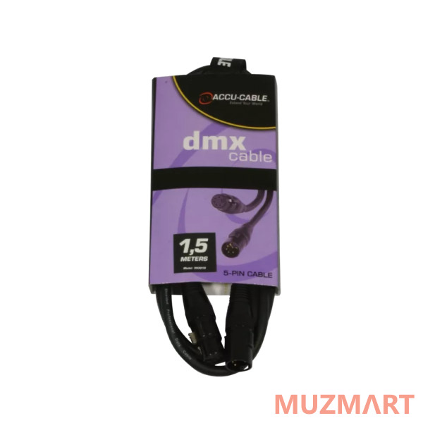 American DJ AC-DMX5/1,5 -5 p. XLR m/5 p. XLR f 1,5m Кабель