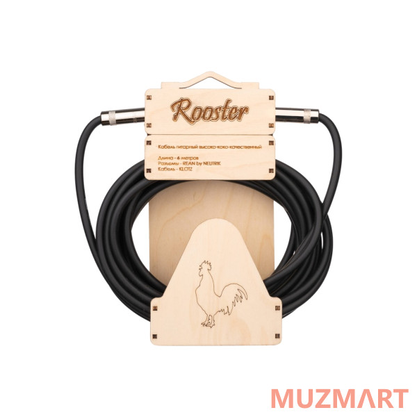 Rooster RUS1106 Кабель инструментальный, 6м, прямые коннекторы