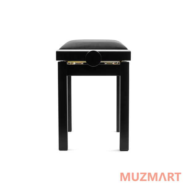 Lutner NK-02BM Банкетка с подъёмным механизмом, черная, матовая, велюр