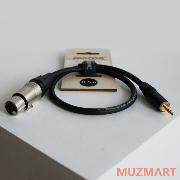 SHNOOR MJXF-0,3m Кабель соединительный XLR3f-3.5мм, стерео, 30см