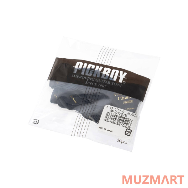 Pickboy GP-07/05 Celluloid Vintage Classic Black Медиаторы 50шт