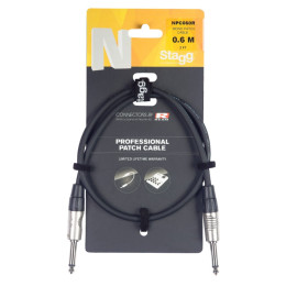 Stagg NPC030R гитарный патч шнур, jack-jack