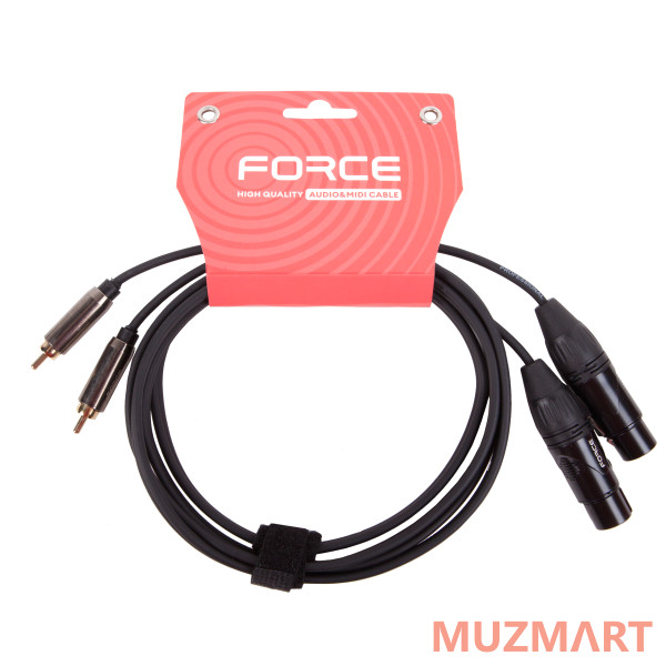 Force FLC-17/2TW Аудиокабель 2 x RCA на 2XLR мама, 2 м
