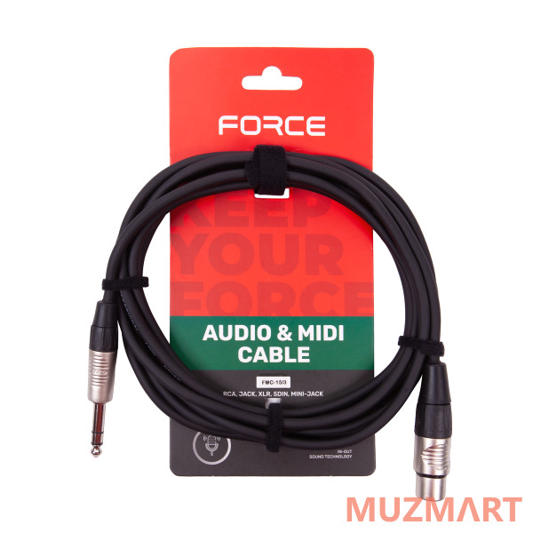 Force FMC-15/3 шнур XLR(F) - стерео джек (TRS)