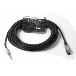 Invotone ACM1010/BK Микрофонный кабель джек (моно) 6.3 мм - XLR3F, 10 м