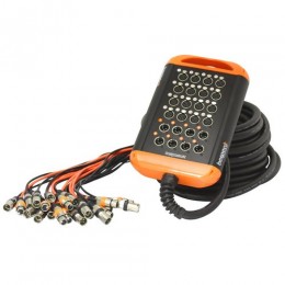 Bespeco XTRA1608L30S Мультикор 30 метров, 16 входов (XLR F), 8 выхода (XLR M)