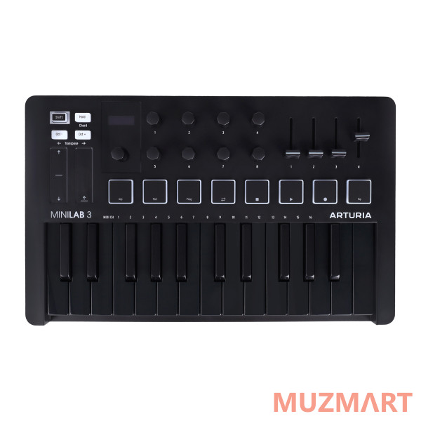Arturia MiniLAB 3 Deep Black MIDI клавиатура