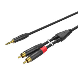 Roxtone PACC150/3 Аудио кабель, 3.5мм stereo Jack - 2xRCA, 3м