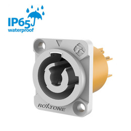 Roxtone RAC3MPO-WP Yellow/Grey Разъем кабельный типа powercon(Out), пыле и влаго защищенный (IP65), 3-х контактный
