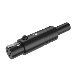 Roxtone RMX3F-B Разъем Mini XLR кабельный, мама, 3-х контактный, черный