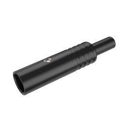 Roxtone RMX3M-B Разъем Mini XLR кабельный, папа, 3-х контактный, черный