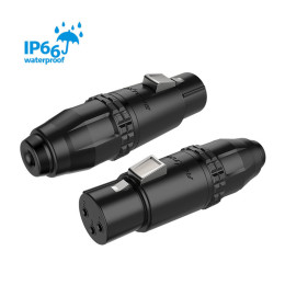Roxtone RX3FWP-BG Разъем Cannon кабельный пыле- и влаго- защищенный (IP66) мама 3-х контактный
