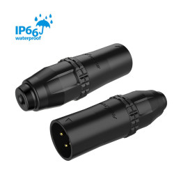 Roxtone RX3MWP-BG Разъем Cannon кабельный пыле- и влаго- защищенный (IP66) папа 3-х контактный