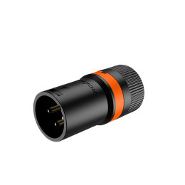 Roxtone LX3M-Black/Orange Разъем угловой XLR "папа" 3-х контактный