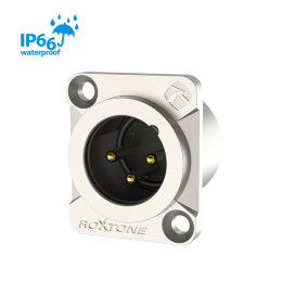 Roxtone RX3MDWP-NG Разъем cannon (XLR) панельный, IP65, папа 3-х контактный