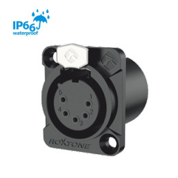 Roxtone RX5FDWP-BG Разъем cannon (XLR) панельный, IP66, мама 5-ти контактный