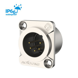 Roxtone RX5MDWP-NG Разъем cannon (XLR) панельный, IP66, папа 5-ти контактный