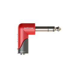 Roxtone RPAN245 (угловой) Переходник угловой 3,5mm stereo Female Jack - 6,3 stereo Male Jack, Цвет: черно-красный