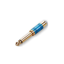 ECO RA065 Blue Переходник, с RCA мама на 6,3мм моно Jack папа
