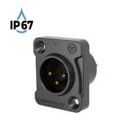 Seetronic J3F2C-W-B-67 Разъем Cannon (XLR) панельный, папа, 3-х контактный, IP67
