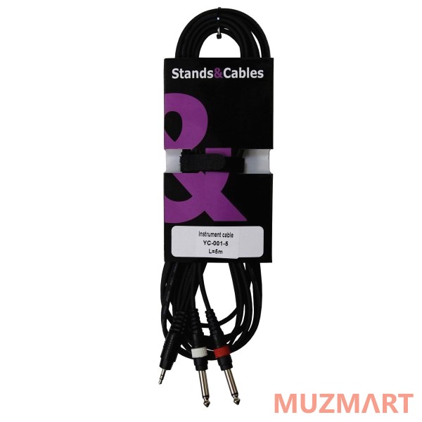Stands&Cables YC-001-5 Кабель мини-Jack 3,5мм стерео - 2xJack 6.3 мм