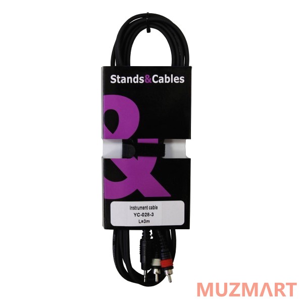 Stands&Cables YC-028-3 Аудио-кабель 3,5 мм Stereo Jack - 2 x RCA, 3 м