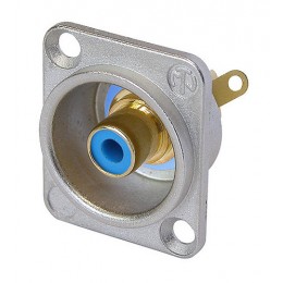 Neutrik NF2D-6 Панельный разъем RCA гнездо, тип-D, синий изолятор