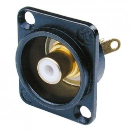 Neutrik NF2D-B-9 Панельный разъем RCA гнездо, тип-D, белый изолятор