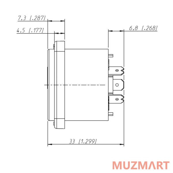 Neutrik NL8MPR Панельный разъём Speakon, 8-контактный, 30А