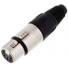 Neutrik NC5FX Кабельный разъем XLR female 5 контактов, посеребренные контакты