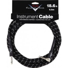Fender Custom Shop 18.6` Instrument Cable Black Tweed Кабель инструментальный Jack-Jack, 5,5м