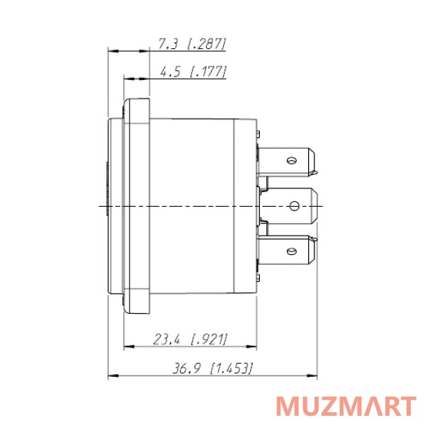 Neutrik NLT8MP Панельный разъем Speakon 8-контактный, 40А