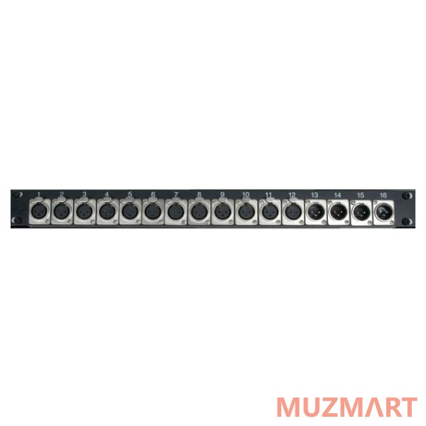 Roxtone RXX100 Панель 12 х XLR “мама” + 4 х XLR “папа” (3-х контактные)