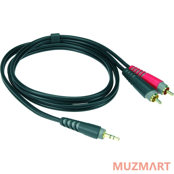 Klotz AY7-0100 Инсертный кабель с пластиковыми разъёмами 2RCA x stereo mini jack