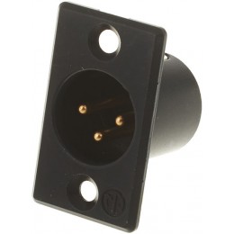Neutrik NC3MP-B Панельный разъем XLR male золоченые контакты