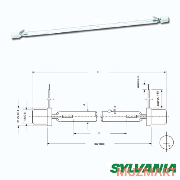 Sylvania XP1500 XOP-15OF Лампа газоразрядная
