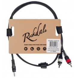 Rockdale XC-001-1M Компонентный кабель, stereo mini jack папа (3,5) x 2 RCA, 1 м